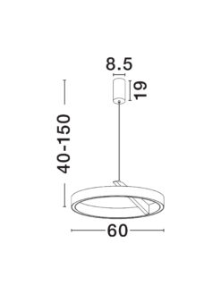 Полилей Nova Luce ADALIZ 9695126 бял детайл 7