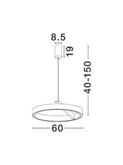 Полилей Nova Luce ADALIZ 9695127 черен детайл 6