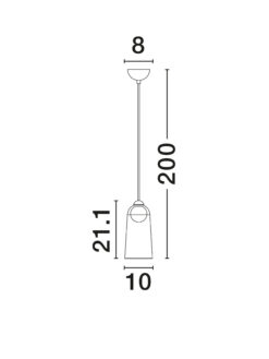 Пендел Nova Luce DIONE 9695270 черен детайл 5