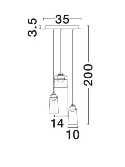 Пендел Nova Luce DIONE 9695273 черен детайл 5