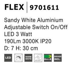 Аплик Nova Luce FLEX 9701611 бял детайл 2