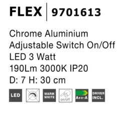 Аплик Nova Luce FLEX 9701613 хром детайл 2