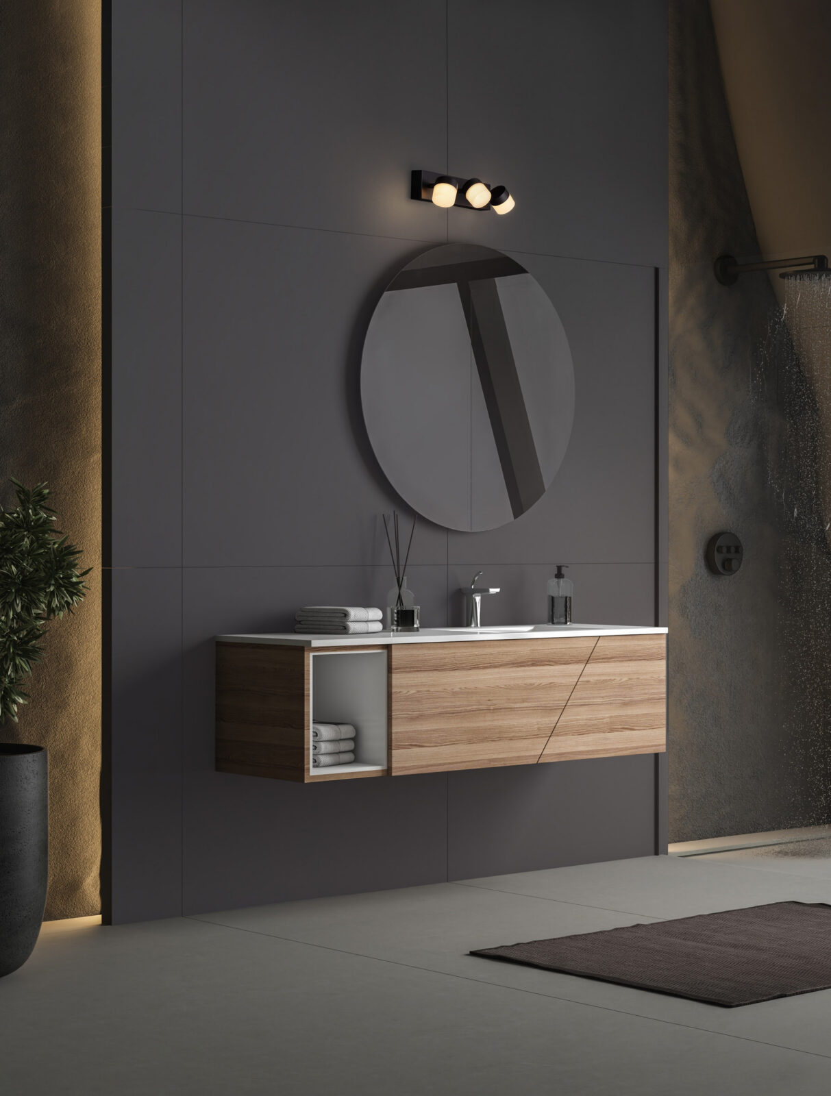 Аплик за баня Nova Luce TEKO 9701623 черен
