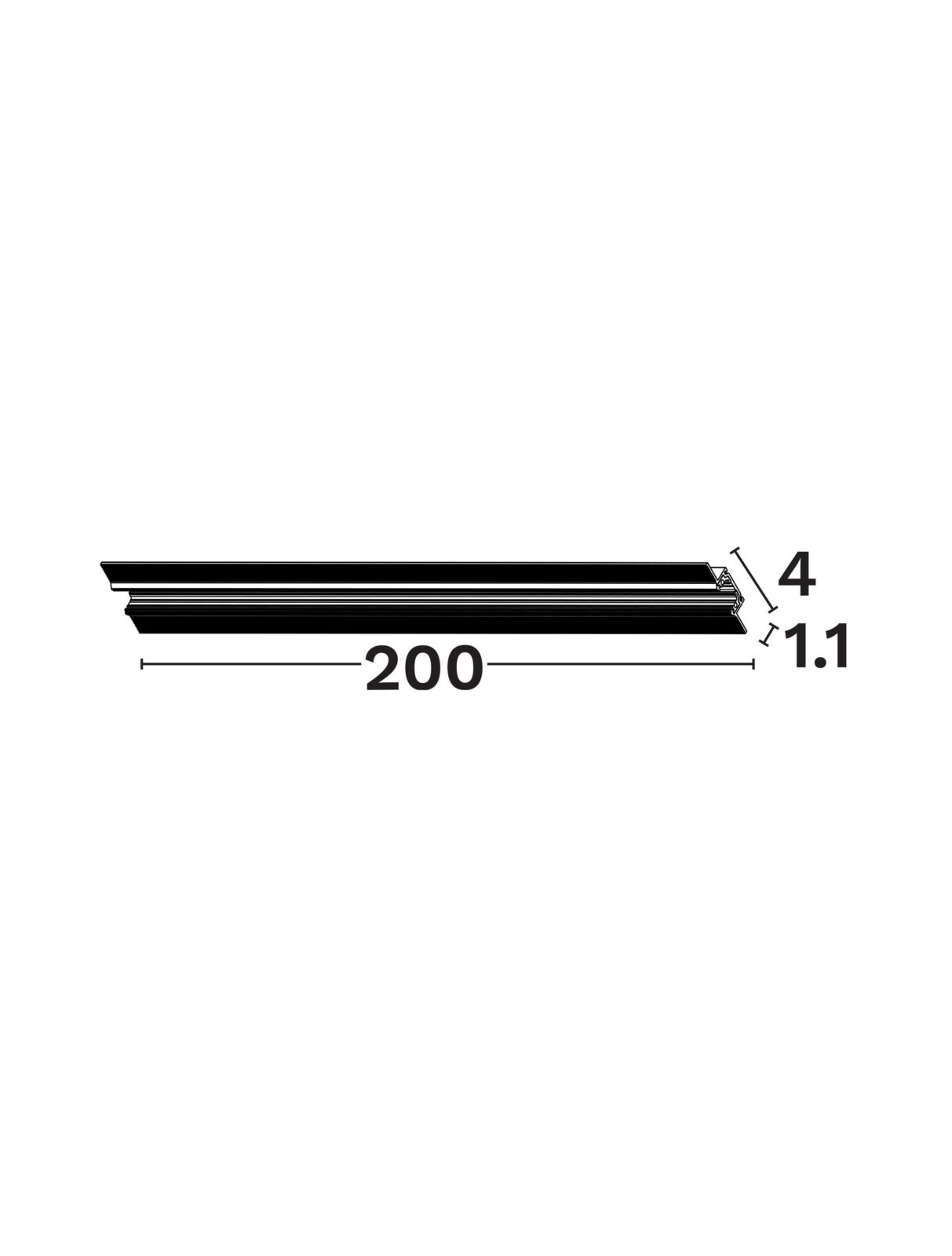 Шина Nova Luce MINIMAL 9810023 бял детайл 2