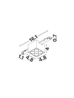 Магнитно тяло Nova Luce MINIMAL 9810075 бял в интериор