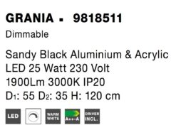 Полилей Nova Luce GRANIA 9818511 черен детайл 6