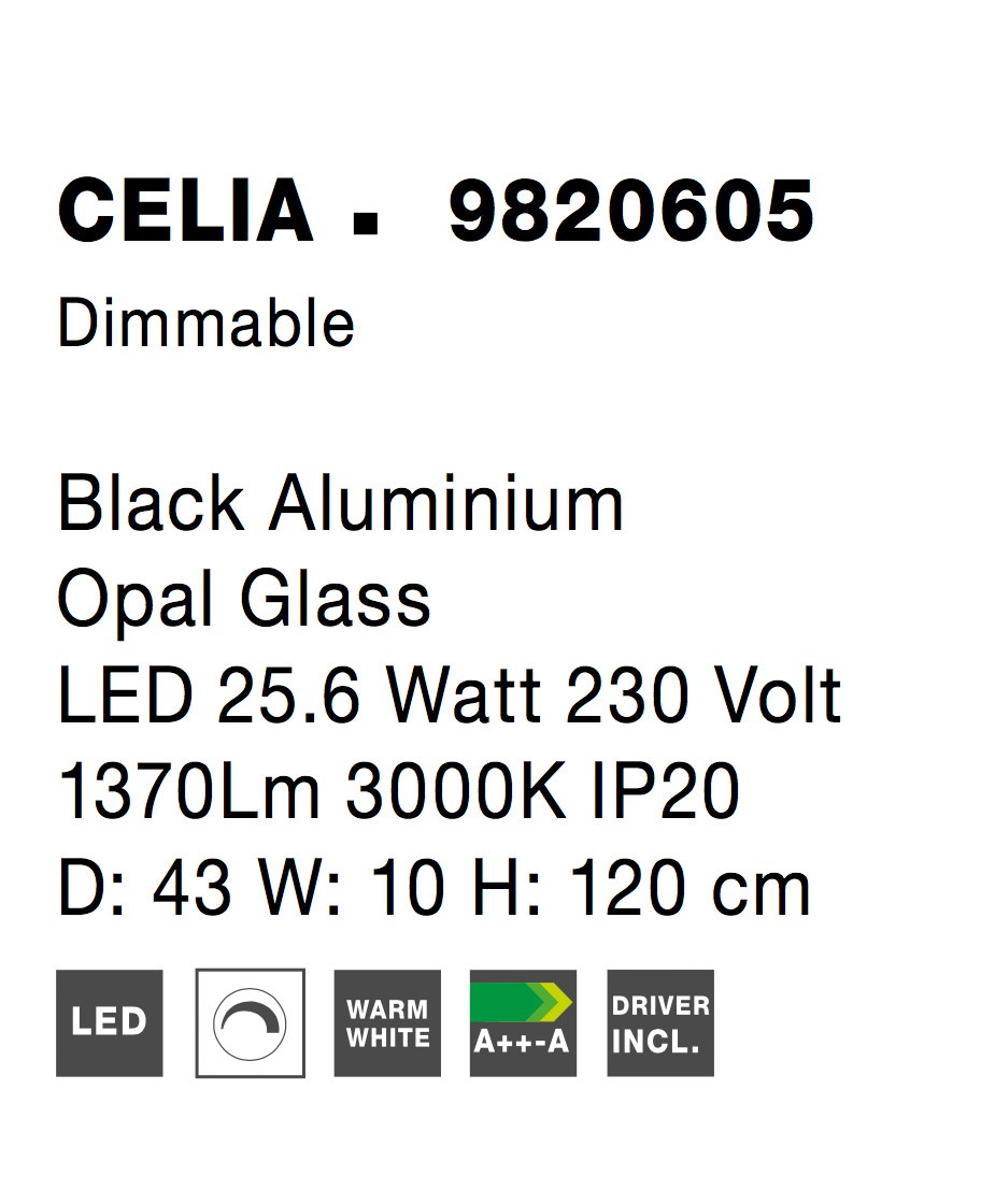 Полилей Nova Luce CELIA 9820605 черен детайл 7
