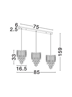Полилей Nova Luce RILVA 9824083 черен детайл 5