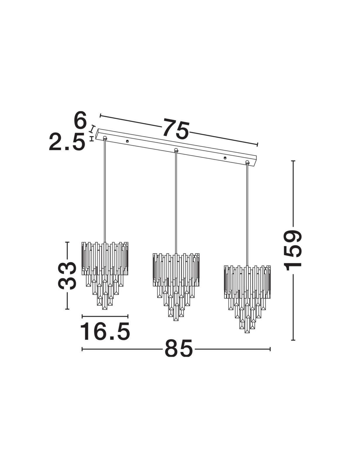 Полилей Nova Luce RILVA 9824083 черен детайл 5