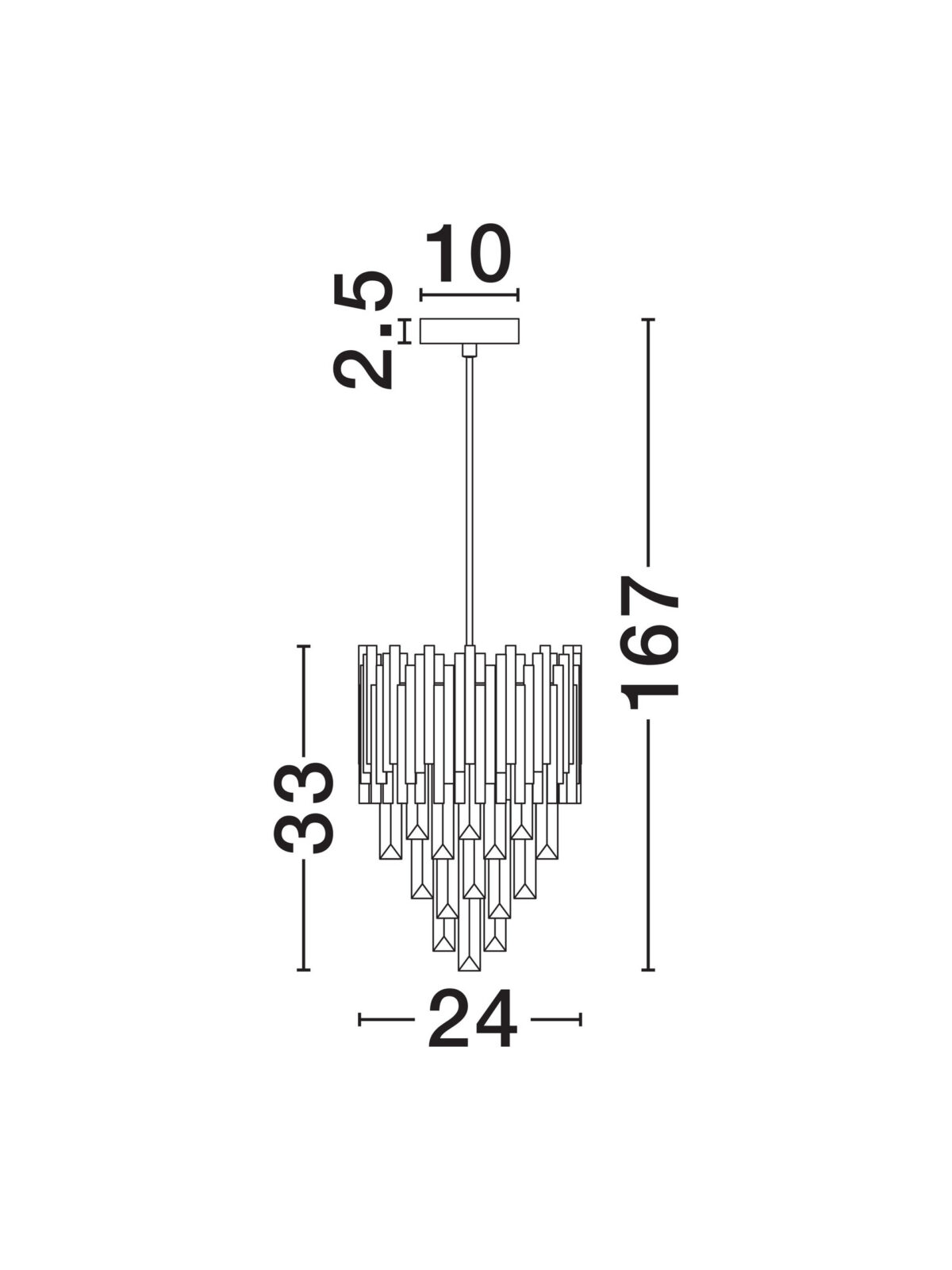 Пендел Nova Luce RILVA 9824084 златист детайл 6