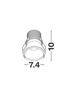 Луна за вграждане Nova Luce GLYCE 9844030 бял детайл 3