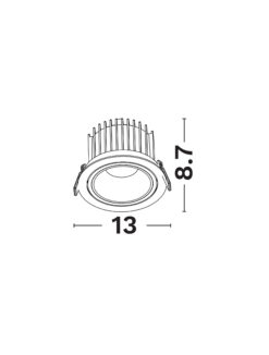 Луна за вграждане Nova Luce VULCAN 9844035 бял детайл 4