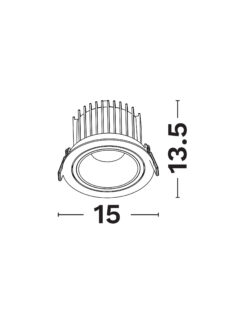 Луна за вграждане Nova Luce VULCAN 9844036 бял детайл 4