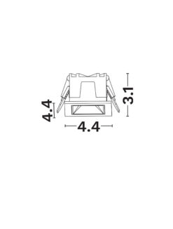 Луна за вграждане Nova Luce AREA 9844050 бял детайл 2