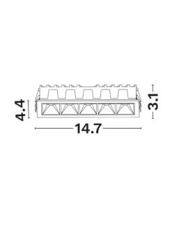 Луна за вграждане Nova Luce AREA 9844054 бял детайл 2