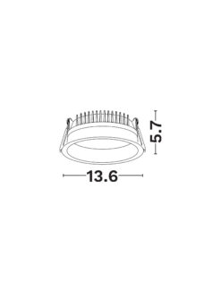 Луна за вграждане Nova Luce FATI 9844065 бял в интериор