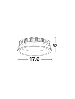 Луна за вграждане Nova Luce FATI 9844068 черен в интериор