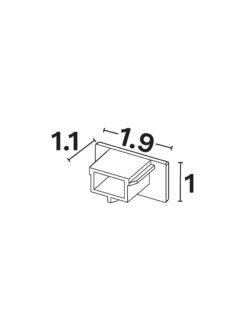 Капачка за профил Nova Luce MINIMAL 9844118 черен в интериор