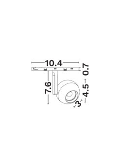 Магнитно тяло Nova Luce MINIMAL 9844130 черен детайл 2