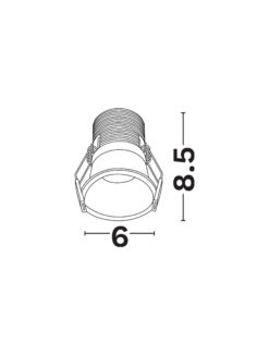 Луна за вграждане Nova Luce GLYCE 9844152 бял детайл 3