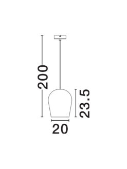 Пендел Nova Luce OMIO 9919101 червен детайл 6
