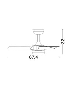 Вентилатор Nova Luce CAELIA 9952395 бял детайл 6