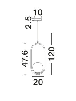 Полилей Nova Luce OBITAR 9988170 бял детайл 3