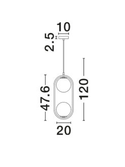 Полилей Nova Luce OBITAR 9988171 бял детайл 2