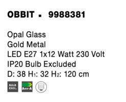 Полилей Nova Luce OBBIT 9988381 бял детайл 4