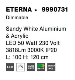 Полилей Nova Luce ETERNA 9990731 бял детайл 7