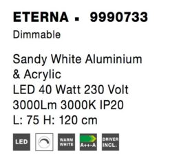 Полилей Nova Luce ETERNA 9990733 бял детайл 6