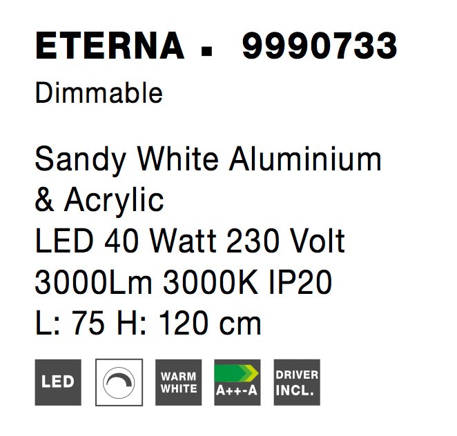 Полилей Nova Luce ETERNA 9990733 бял детайл 6