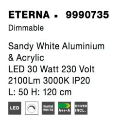 Полилей Nova Luce ETERNA 9990735 бял детайл 6