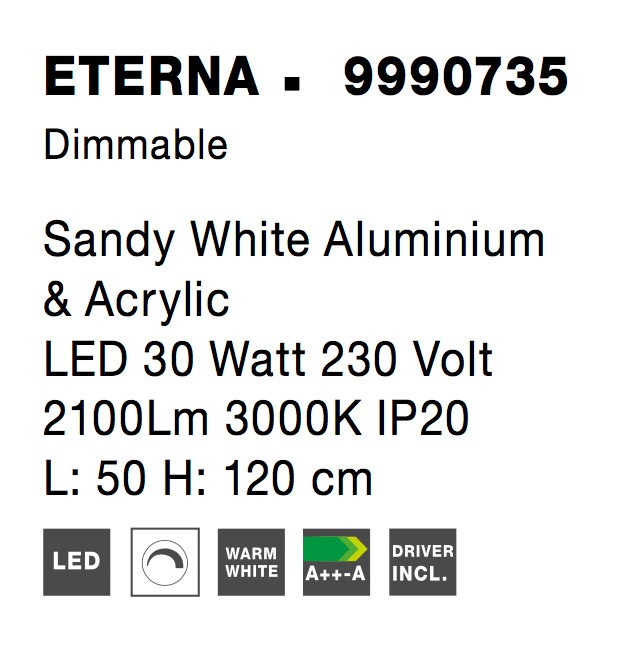 Полилей Nova Luce ETERNA 9990735 бял детайл 6