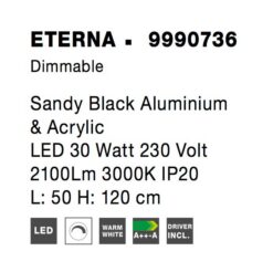 Полилей Nova Luce ETERNA 9990736 черен детайл 7